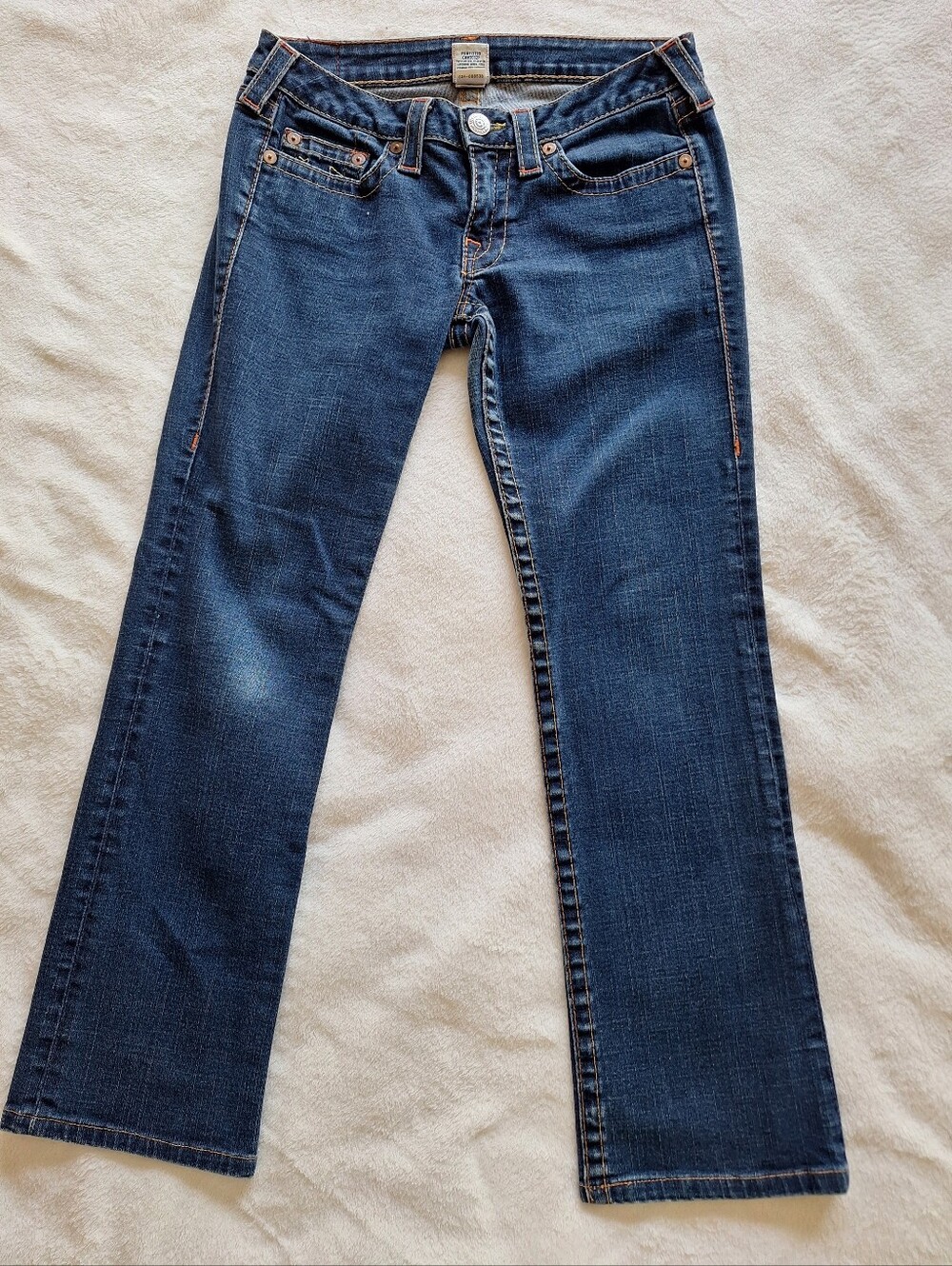 True Religion Joey Twisted Bootcut Jeans Made in USA Y2K Dark Wash Women's 28
